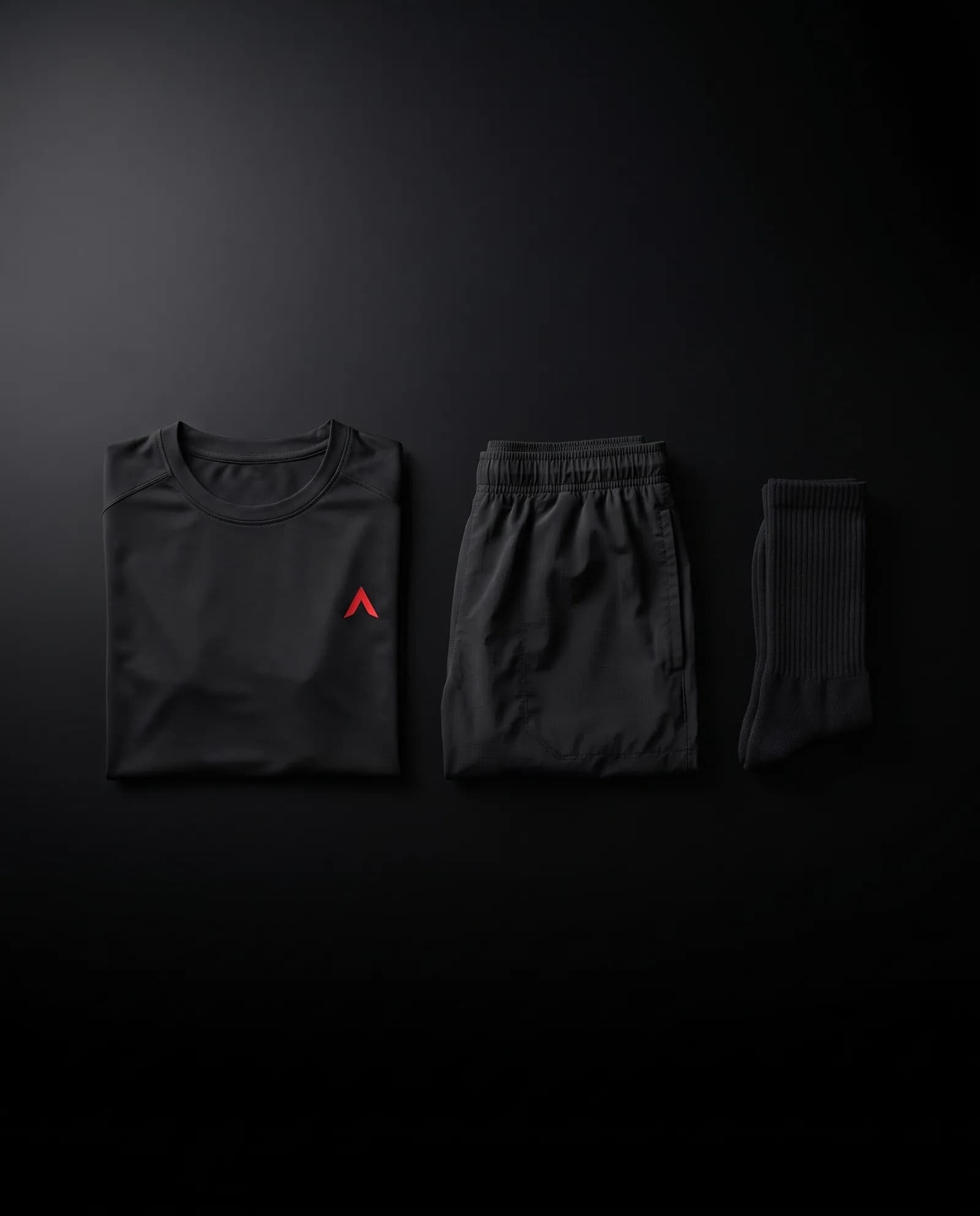 Starter Kit — Tee, 7in short, three pairs of socks.